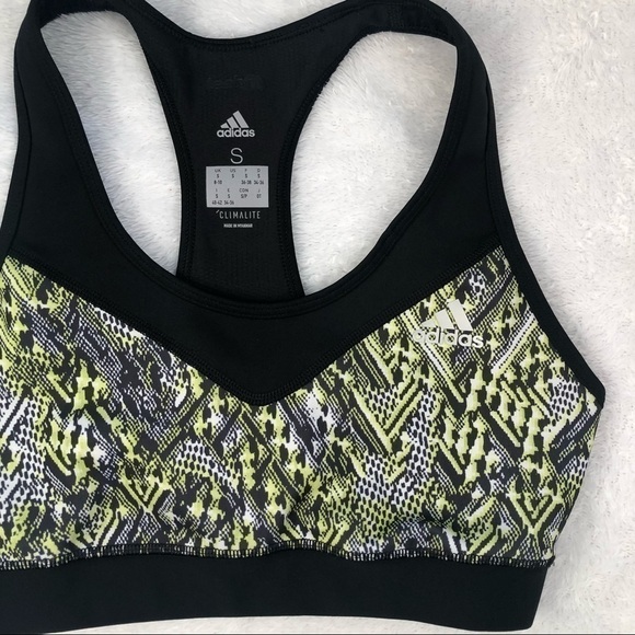 Adidas TechFit Patterned Sports Bra Size Small - Picture 3 of 5